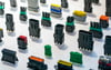 Halogen-free plastic electrical connectors showing molded housings with laser markings used in automotive and industrial applications.