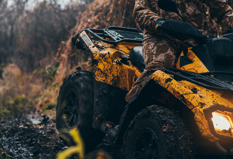 Motorcycle, side-by-side, ATV, and personal watercraft highlighting structural, electrical, under-the-hood, and exterior plastic applications.