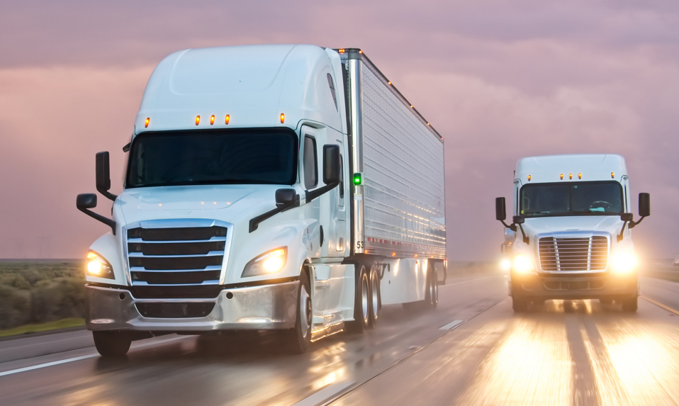 Heavy truck application map showing exterior, under-the-hood, interior, door assembly, and EV components where advanced polymers can support performance and lightweighting.